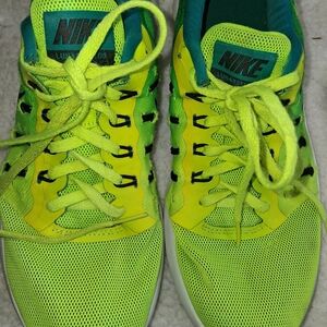 Nike Lime Green and Black Athletic Shoes